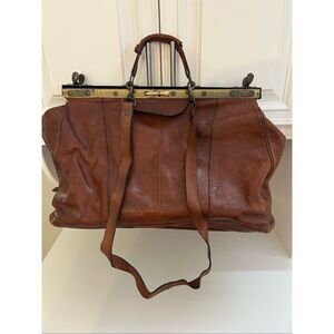 Vintage Tobacco Leather Doctors Bag